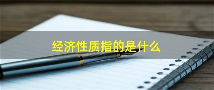 经济性质指的是什么
