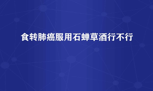 食转肺癌服用石蝉草酒行不行
