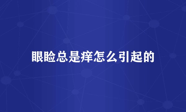 眼睑总是痒怎么引起的