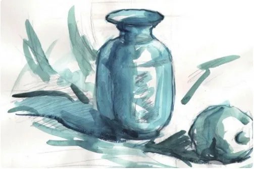 酱油瓶水粉画法,求图解