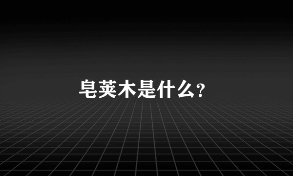 皂荚木是什么？