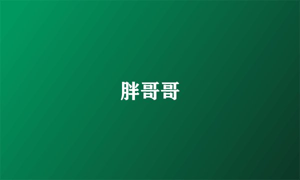 胖哥哥