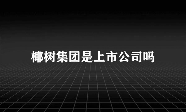 椰树集团是上市公司吗
