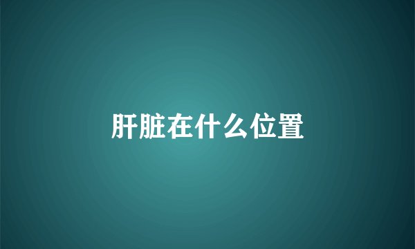 肝脏在什么位置