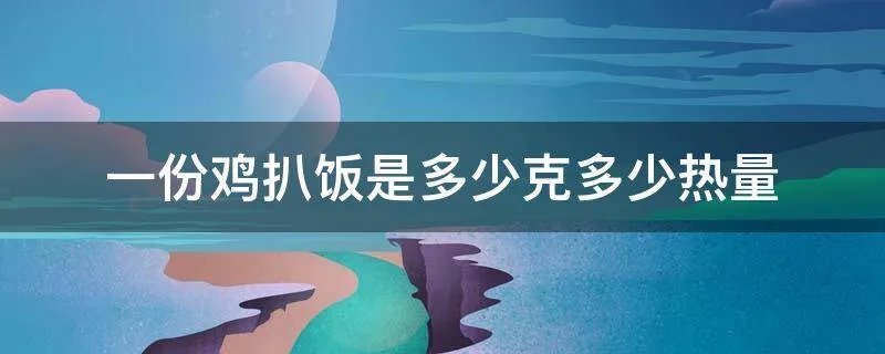 一份鸡扒饭是多少克多少热量