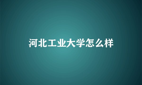 河北工业大学怎么样