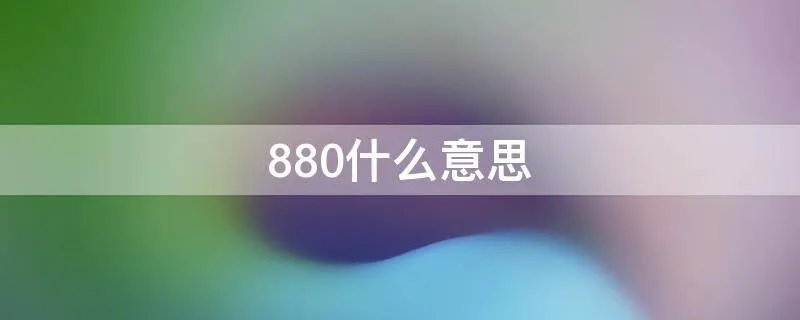 880什么意思