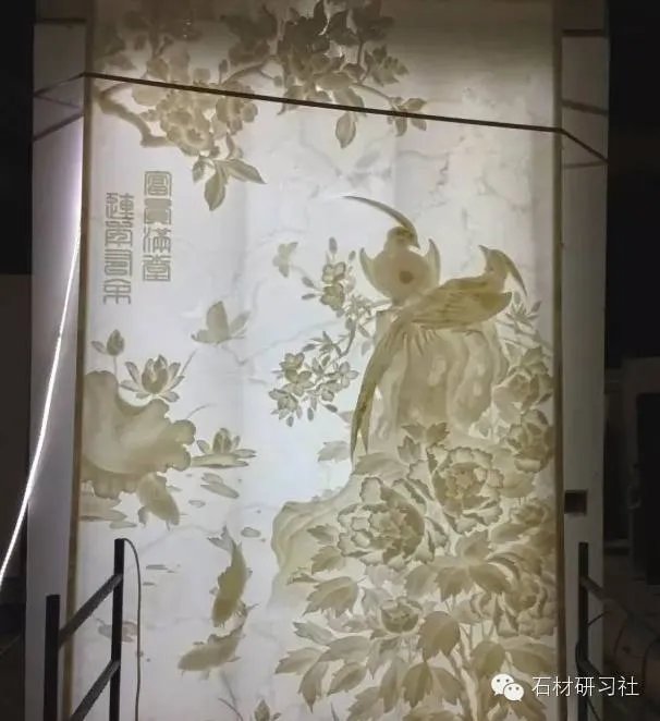 绝美玉石浮雕背景墙安装现场图集