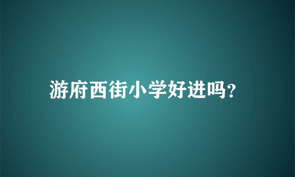 游府西街小学好进吗？