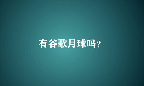 有谷歌月球吗？