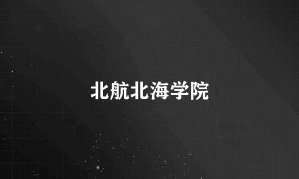 北航北海学院