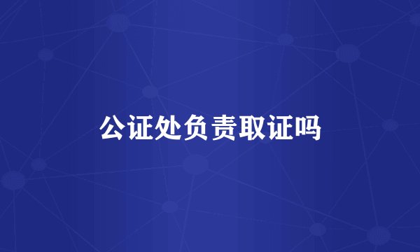 公证处负责取证吗