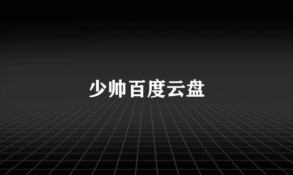 少帅百度云盘