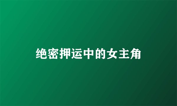 绝密押运中的女主角
