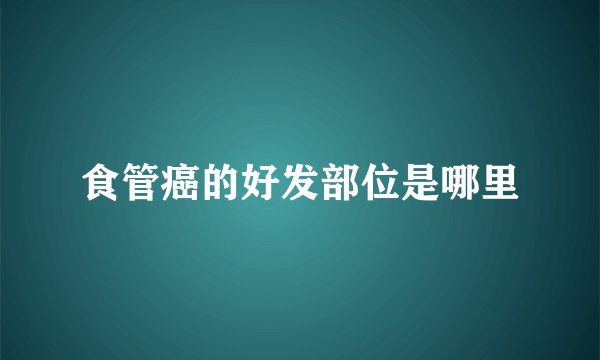 食管癌的好发部位是哪里