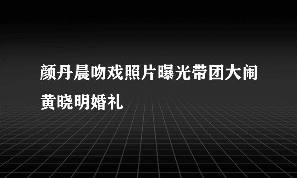 颜丹晨吻戏照片曝光带团大闹黄晓明婚礼
