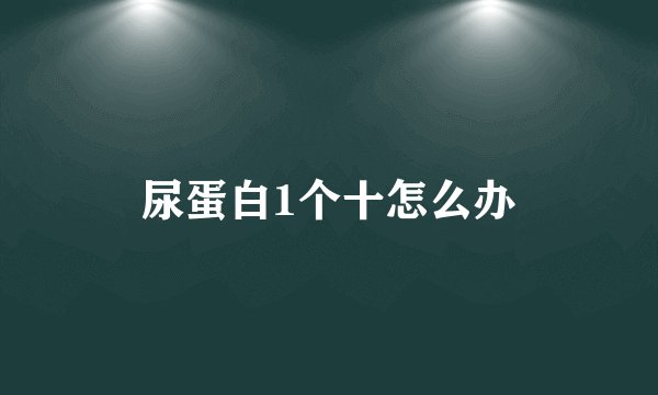 尿蛋白1个十怎么办