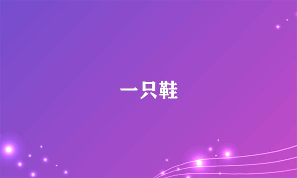 一只鞋