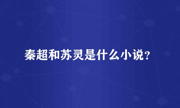 秦超和苏灵是什么小说？