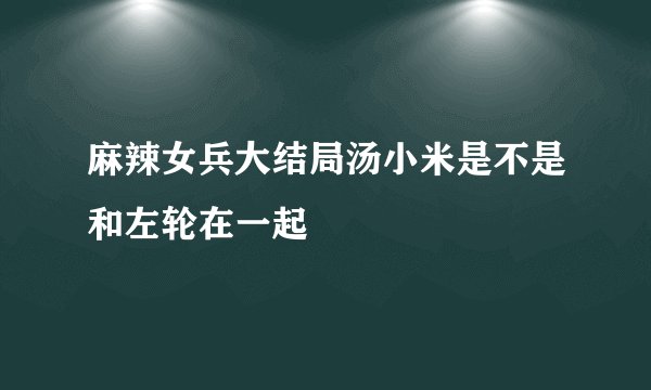 麻辣女兵大结局汤小米是不是和左轮在一起