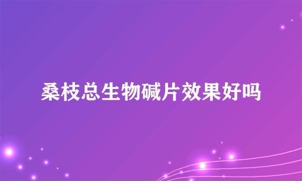 桑枝总生物碱片效果好吗