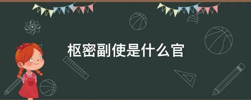 枢密副使是什么官