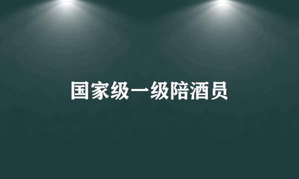 国家级一级陪酒员