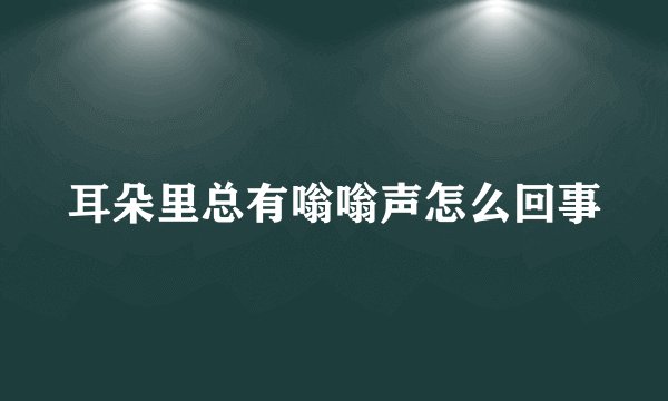 耳朵里总有嗡嗡声怎么回事