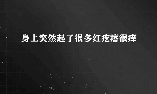 身上突然起了很多红疙瘩很痒