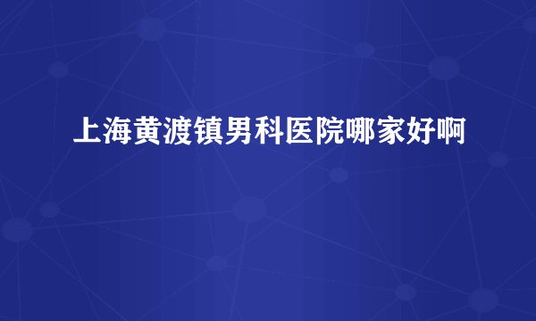上海黄渡镇男科医院哪家好啊