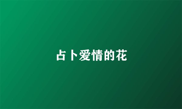 占卜爱情的花