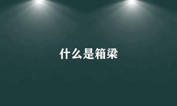 什么是箱梁