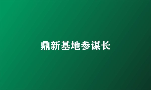 鼎新基地参谋长