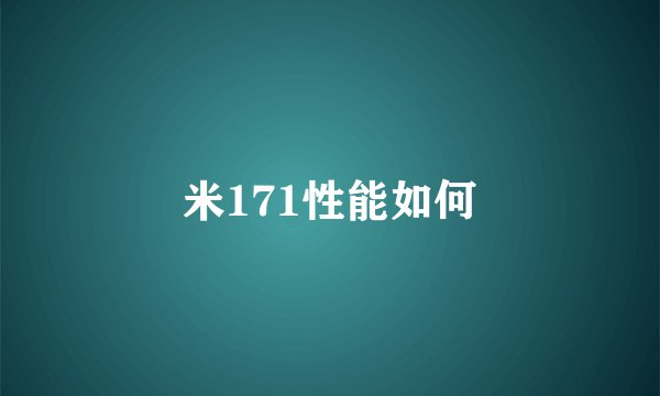 米171性能如何