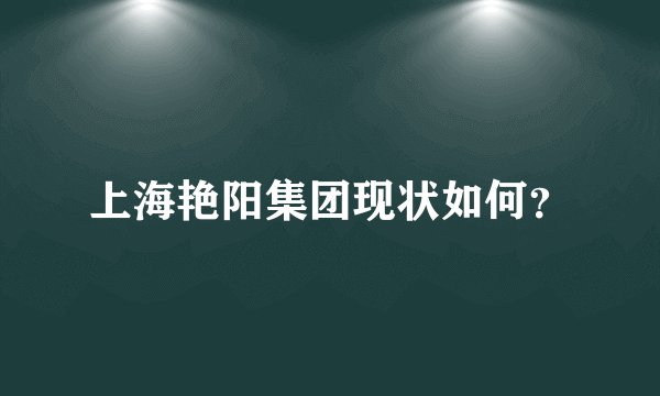 上海艳阳集团现状如何？