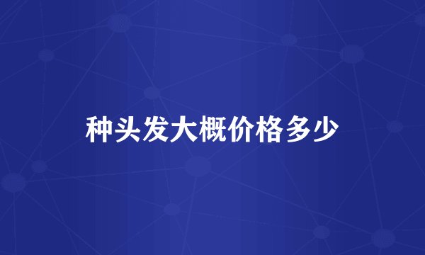 种头发大概价格多少