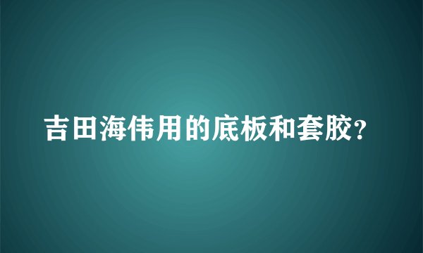 吉田海伟用的底板和套胶？