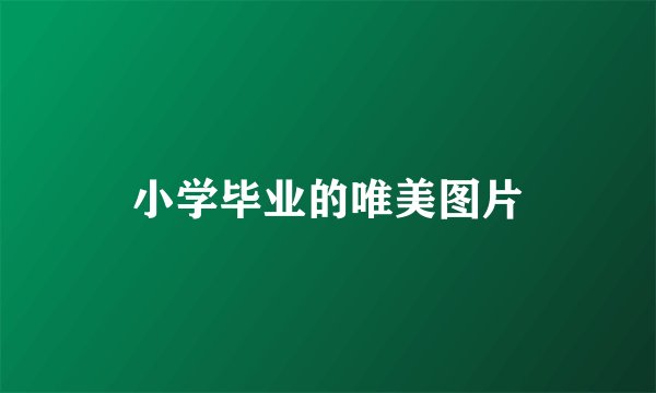 小学毕业的唯美图片
