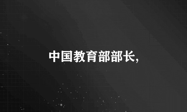 中国教育部部长,