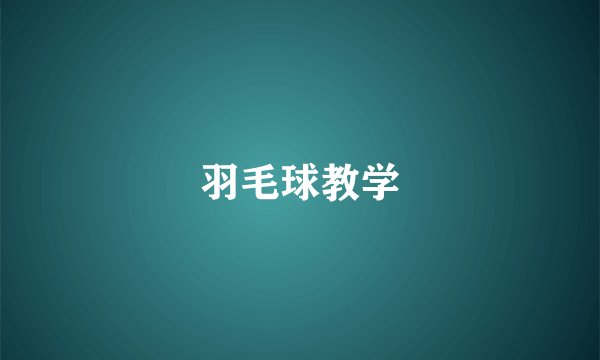 羽毛球教学