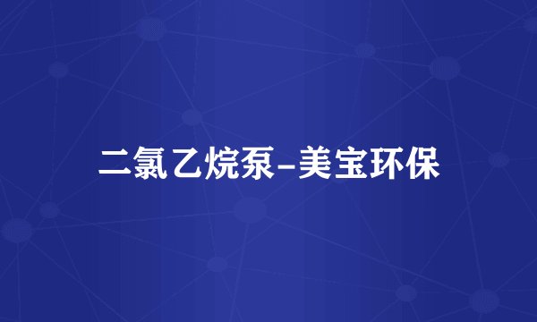 二氯乙烷泵-美宝环保