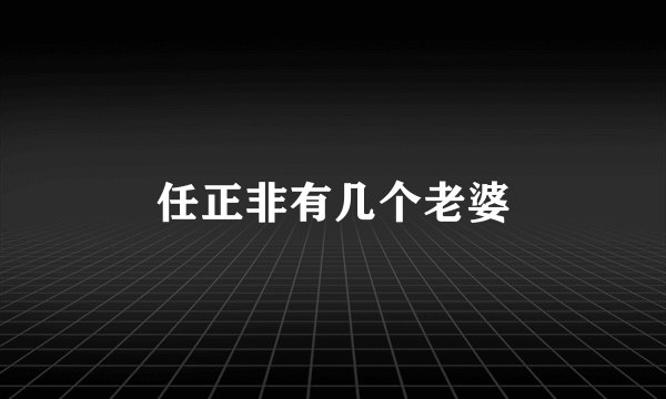 任正非有几个老婆