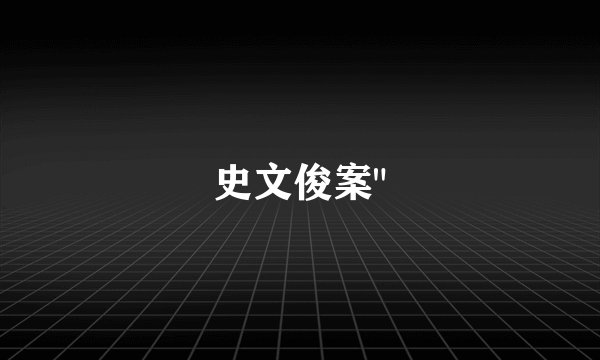 史文俊案
