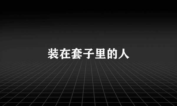 装在套子里的人