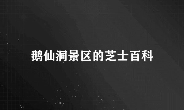鹅仙洞景区的芝士百科