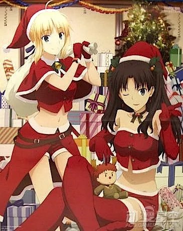 《Fate/stay night》圣诞贺图公布 与手游《神圣之门》联动卡面公开