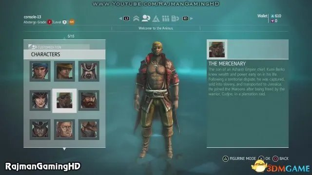 刺客信条4:黑旗 PS4版多人模式及捏人系统视频介绍