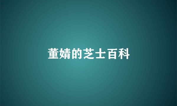 董婧的芝士百科