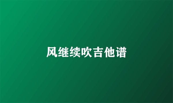 风继续吹吉他谱