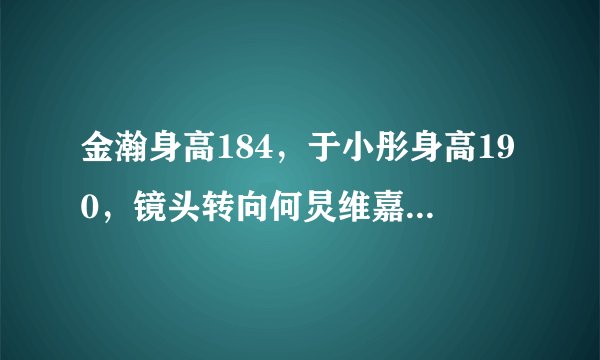 金瀚身高184，于小彤身高190，镜头转向何炅维嘉，这站位是何苦